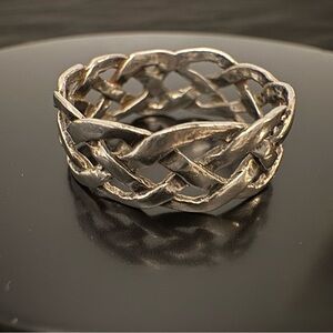 Men’s Vintage Celtic Knot Ring - Sterling Silver - Size 12